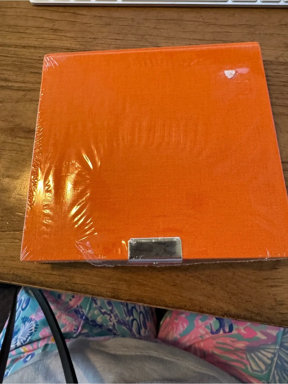 Germany Orange Linen Notebook - Compact Journal 6x6”